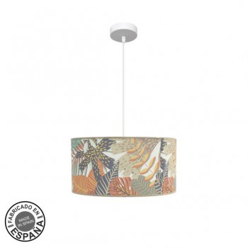 Distribuidor - Lâmpadas Diversas | Colgantes Moderno | COLGANTE ETIOPIA 40D 1XE27 BLANCO/ESTAMPADO Ref: 225294030
